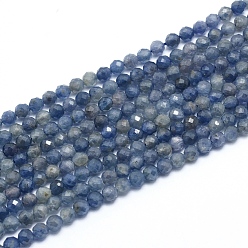 Iolita Hilos de perlas naturales de iolita / cordierita / dicroita, facetados, rondo, 3.5 mm, agujero: 0.7 mm, sobre 120 unidades / cadena, 15.16 pulgada (38.5 cm)