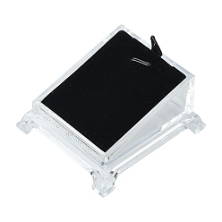 Черный Пластиковые кулон ожерелье дисплеи, с бантиком, для подвески, чёрные, 81x72x40 мм
