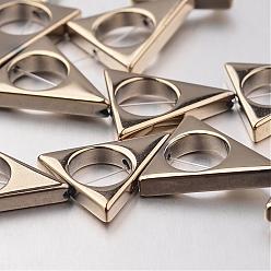 Antique Bronze Plated Electroplate Non-magnetic Synthetic Hematite Bead Strands, Triangle, Antique Bronze Plated, 17x15x3mm, Hole: 1mm, about 24pcs/strand, 15.7 inch