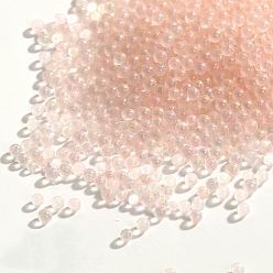 Lavanda Blush Mini perlas de vidrio para decoración de uñas diy luminosas, diminutas cuentas de uñas caviar, brillan en la oscuridad, rondo, rubor lavanda, 2 mm