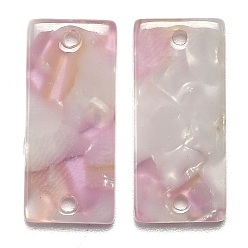 Pink Соединители из ацетата целлюлозы (смолы), прямоугольные, розовые, 22x10x2.5 мм