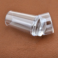 Clear Full Transparent Silicone Nail Art Seal Stamp and Large Scraper Set, Nail Printing Template Tool, DIY Nail Art Tips Tools, Clear, 5.5x2.8cm, 8.5x5.5cm