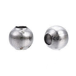 Stainless Steel Color Round 304 Stainless Steel Beads, for Jewelry Craft Making, Stainless Steel Color, 3x3mm, Hole: 1.2mm