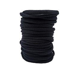Black Nylon Elastic Baby Headbands for Girls, Hair Accessories, Black, 11 inch(28cm)