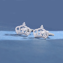 Crown Запонки из нержавеющей стали, для аксессуаров одежды, корона, 15 мм