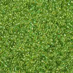 (RR3739) Fancy Lined Celery Cuentas de rocailles redondas miyuki, granos de la semilla japonés, (rr 3739) apio rayado elegante, 15/0, 1.5 mm, Agujero: 0.7 mm, sobre 27777 unidades / 50 g