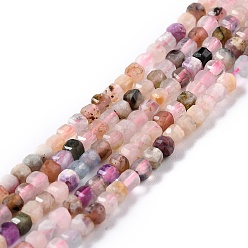 Mixed Stone Natural Mixed Gemstone Beads Strands, Faceted, Cube, 3x3x3mm, Hole: 0.6mm, about 130pcs/strand, 15.35''(39cm)