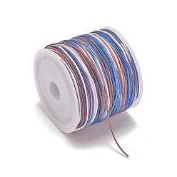 Королевский синий 50сегментный окрашенный нейлоновый китайский шнур для вязания узлов, для изготовления ювелирных изделий DIY, королевский синий, 0.8 мм, около 54.68 ярдов (50 м) / рулон