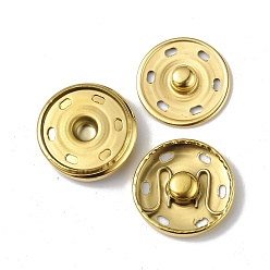 Oro Chapado iónico (ip) 202 botones a presión de acero inoxidable, botones de prendas de vestir, accesorios de costura, dorado, 23x6 mm