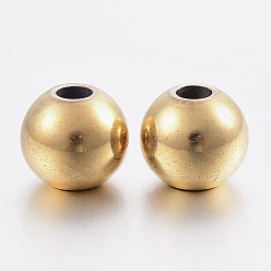 Golden 304 Stainless Steel Beads Spacers, Rondelle, Golden, 8x7mm, Hole: 2.5mm