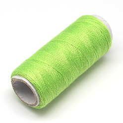 Зеленый газон 402 полиэстер швейных ниток шнуры для ткани или поделок судов, зеленый газон, 0.1 мм, около 120 м / рулон, 10 рулонов / мешок