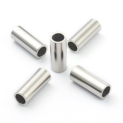 Stainless Steel Color 304 Stainless Steel Beads, Tube Beads, Stainless Steel Color, 10x4mm, Hole: 2.8mm