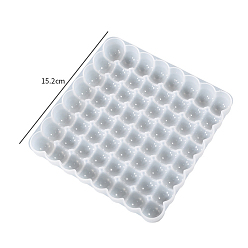 White Cup Mat Silicone Molds, Resin Casting Molds, For UV Resin, Epoxy Resin Craft Making, Square, White, 152x152x19mm