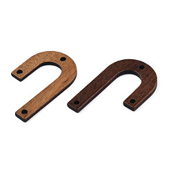 SillínMarrón Colgantes de madera de nogal, saddle brown, 34x21x2.5 mm, agujero: 2 mm
