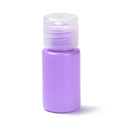 Фиолетовый Бутылки для домашних животных, многоразовая бутылка, бутылки дорожного размера с откидной крышкой, многоразовый флакон для ухода за кожей, колонка, фиолетовые, 2.3x5.6 см, отверстие : 13 мм, емкость: 10 мл (0.34 жидких унций)
