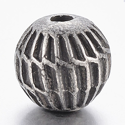 Gunmetal 316 Surgical Stainless Steel Beads, Round, Gunmetal, 10mm, Hole: 2mm
