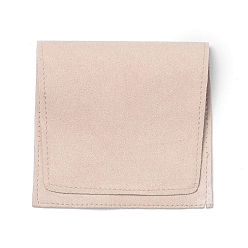 Rose Brumeux Pochettes d'emballage cadeau en microfibre, pochette à bijoux, rose brumeuse, 15.5x8.3x0.1 cm