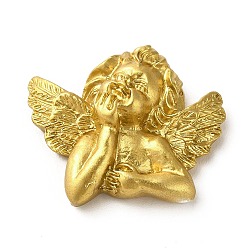 Золотистый Непрозрачные кабошоны из смолы, ангел, золотые, 27.5x32.5x11 мм