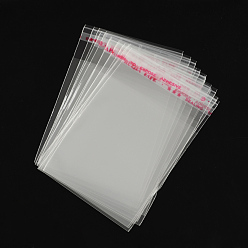 Прозрачный OPP мешки целлофана, небольшие сумки для хранения ювелирных изделий, самоклеящиеся пакеты для запайки, прямоугольные, прозрачные, 8x6 см, односторонняя толщина: 0.035 мм, внутренняя мера: 5.5x6 см