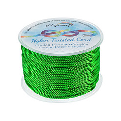 Verde Hilos de nylon, cuerdas de milán / cuerdas retorcidas, verde, 1.5~2 mm, sobre 50 m / rollo
