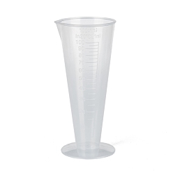 Blanc Tasse à mesurer des outils en plastique, tasse graduée, blanc, 5.8x5.3x12.6 cm, capacité: 100 ml (3.38 fl. oz)
