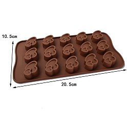 Chocolat Moules en silicone, moules fondants, pour la décoration de gâteau de bricolage, chocolat, candy, rectangle avec le coeur, chocolat, 205x105x15mm, diamètre intérieur: 30x20 mm