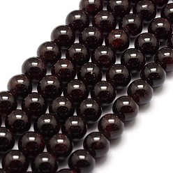 Grenat Grenat naturel rangées de perles, ronde, 10mm, Trou: 1mm, Environ 41 pcs/chapelet, 15.7 pouce