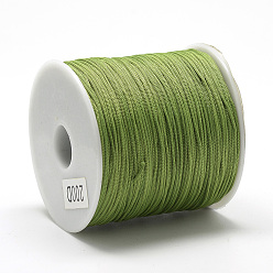 Olive Terne Câblés de polyester, vert olive, 0.8mm, environ 131.23~142.16 yards (120~130m)/rouleau