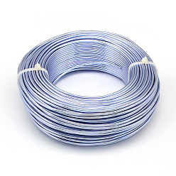 Acero Azul Claro Alambre de aluminio redondo, alambre artesanal flexible, para hacer joyas de abalorios, azul acero claro, 15 calibre, 1.5 mm, 100 m / 500 g (328 pies / 500 g)