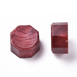 Rojo Oscuro Sellado de partículas de cera, para sello de sello retro, octágono, de color rojo oscuro, 9 mm, sobre 1500 unidades / 500 g