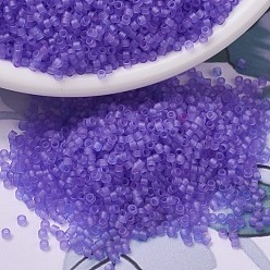 (DB0783) Окрашенный Полу-матовый Прозрачный Фиолетовый Бусины miyuki delica, цилиндр, японский бисер, 11/0, (db 0783) окрашенный полуматовый прозрачный фиолетовый, 1.3x1.6 мм, отверстия: 0.8 мм, около 10000 шт / мешок, 50 г / мешок