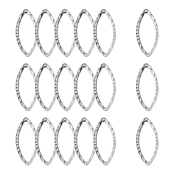 Stainless Steel Color 304 Stainless Steel Linking Rings, Marquise Links, Horse Eye, Stainless Steel Color, 18x8x0.8mm, Inner Diameter: 6x15mm