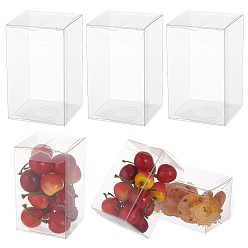 Clear Transparent Plastic PVC Box Gift Packaging, Waterproof Folding Box, Square, Clear, 22.2x12x0.1cm, Box: 6x6x10cm