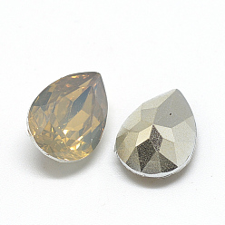 Amarilla Oscura Cabujones de diamantes de imitación puntiagudos de resina, lágrima, vara de oro oscuro, 18x13x7.5 mm, sobre 110 unidades / bolsa