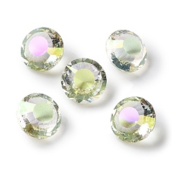 Miellat Cabochons en verre transparent strass, facette, pointé en arrière, diamant, miellat, 10x7mm