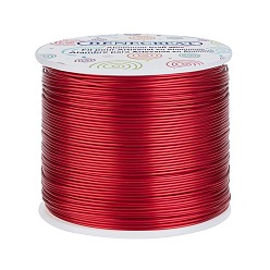 Rouge Fil d'aluminium, effet mat, rouge, Jauge 18, 1mm, environ 150 m / bibone 