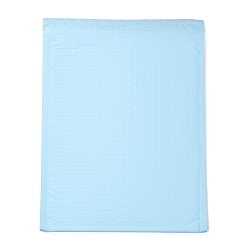 Bleu Clair Sacs d'emballage en film mat, courrier à bulles, enveloppes matelassées, rectangle, bleu clair, 31.2x23.8x0.2 cm