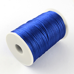 Blue Polyester Cords, Blue, 2mm, about 98.42 yards(90m)/roll