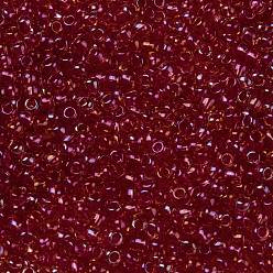 (241) Inside Color AB Light Topaz/Mauve Lined TOHO Round Seed Beads, Japanese Seed Beads, (241) Inside Color AB Light Topaz/Mauve Lined, 11/0, 2.2mm, Hole: 0.8mm, about 50000pcs/pound