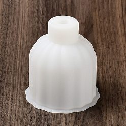Blanc Moules en silicone vase bricolage, moules de résine, pour la résine UV, fabrication artisanale de résine époxy, blanc, 76x74x82mm, diamètre intérieur: 63x63 mm
