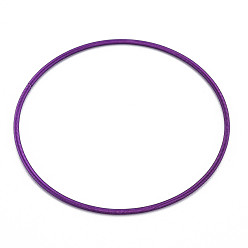 Violeta Oscura Pulseras de primavera, pulseras minimalistas, alambre de acero francés alambre gimp, para uso apilable, violeta oscuro, 12 calibre, 1.6~1.9 mm, diámetro interior: 58.5 mm