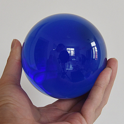Bleu Décors en verre, boule de cristal, ronde, bleu, 40mm