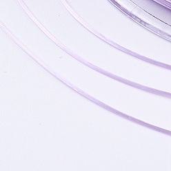 Lilac Flat Elastic Crystal String, Elastic Beading Thread, for Stretch Bracelet Making, Lilac, 1x0.5mm, about 87.48 yards(80m)/roll