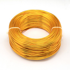 Orange Fil d'aluminium rond, fil d'artisanat en métal pliable, pour la fabrication artisanale de bijoux bricolage, orange, Jauge 9, 3.0mm, 25m/500g(82 pieds/500g)