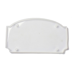 Blanco Diy colgante de moldes de silicona, para placa de puerta, elaboración de indicadores, moldes de resina, para resina uv, fabricación de joyas de resina epoxi, Rectángulo, blanco, 143x250x9.5 mm, agujero: 9.5 mm