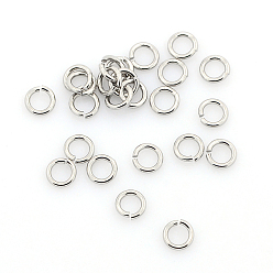 Stainless Steel Color 304 Stainless Steel Open Jump Rings, Stainless Steel Color, 20 Gauge, 10x0.8mm, Inner Diameter: 8.4mm, about 2000pcs/bag