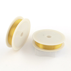 Oro Alambre de aluminio redondo, Alambre de metal flexible para manualidades para hacer joyas, oro, 20 calibre, 0.8 mm, 5 m / rollo (16.4 pies / rollo), 10 rollos / grupo