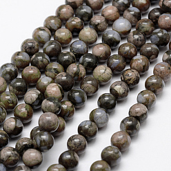 Glaucophane Natural Glaucophane Beads Strands, Round, 6~7mm, Hole: 1mm, about 61pcs/strand, 15.3 inch