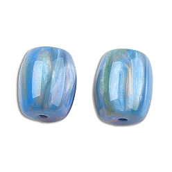 Light Sky Blue Resin Beads, Imitation Gemstone, Barrel, Light Sky Blue, 14x12mm, Hole: 2mm