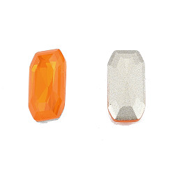 Hyacinth K9 Glass Rhinestone Cabochons, Pointed Back & Back Plated, Faceted, Rectangle Octagon, Hyacinth, 12x6x3mm